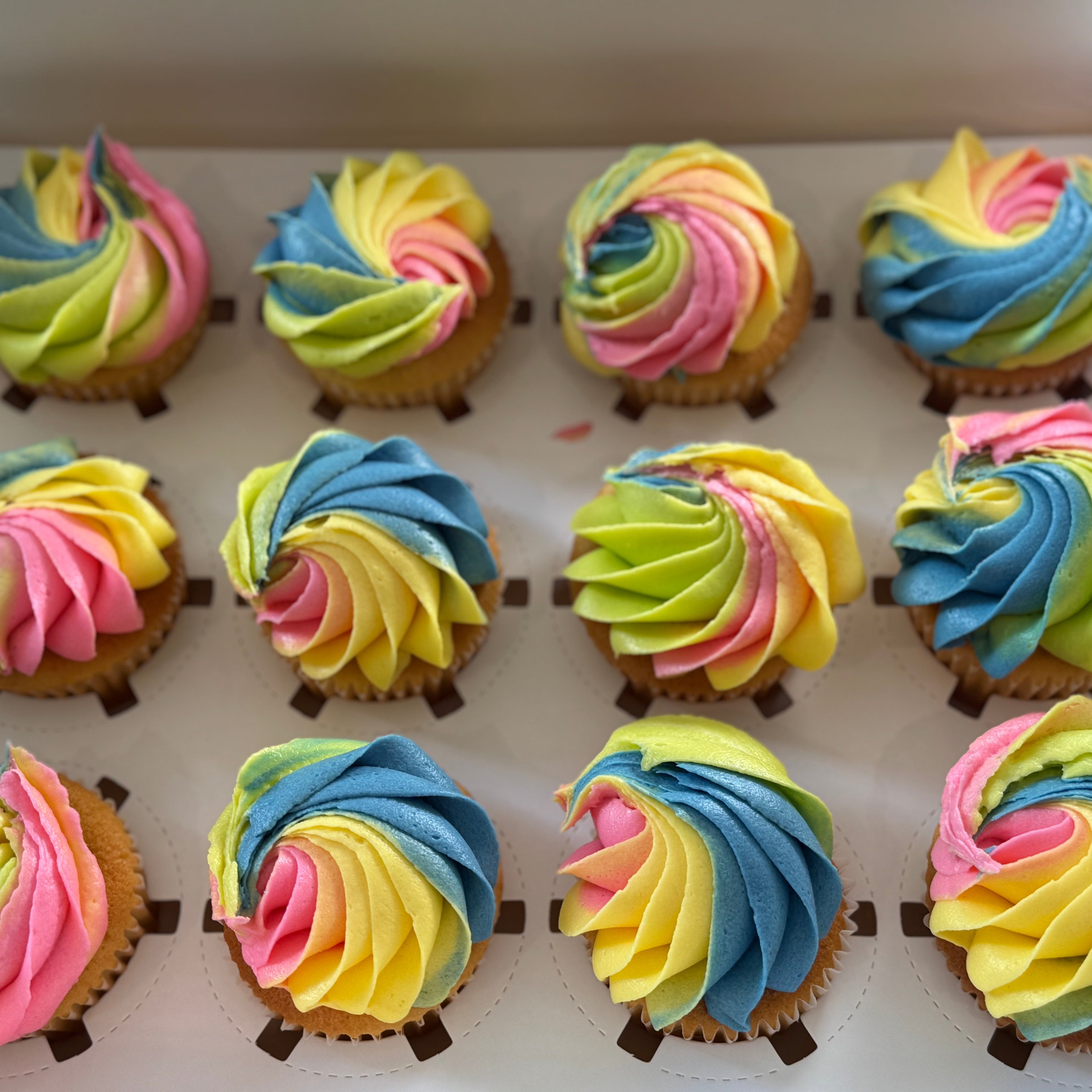 Rainbow Cupcakes